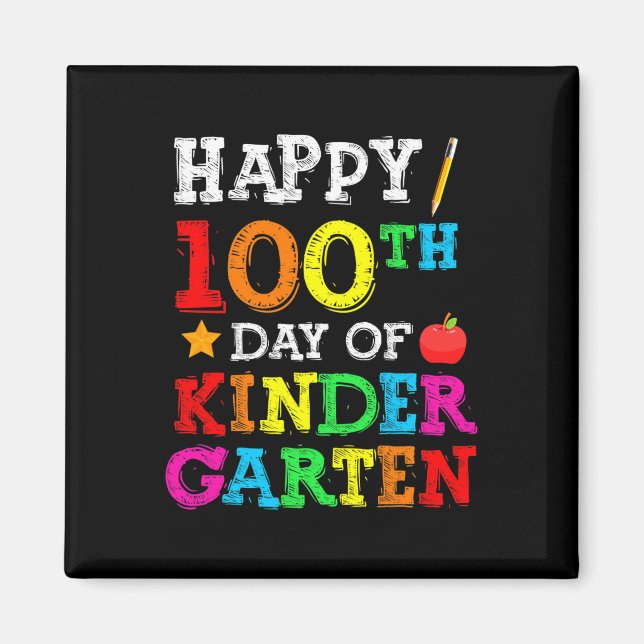 Days Of School 100th Day Of School Kindergarten  Magnet (Front)