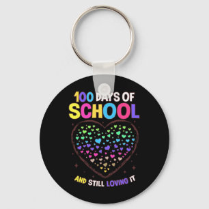 Days Of School 100th Day Of School Teacher Student Key Ring