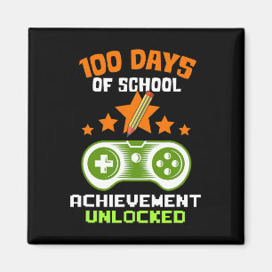 Days Of School Achievement Unlocked Video Gamer Magnet