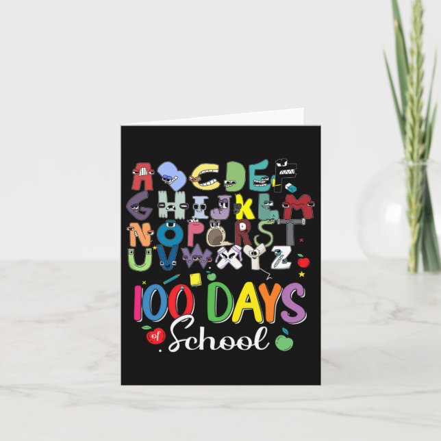Days Of School Alphabet Lore Abc's School Costume  Card (Front)