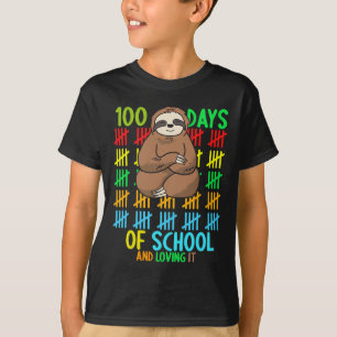 Days Of School And Loving It - Sloth Kids Teacher  T-Shirt