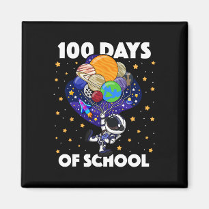 Days Of School Astronaut Space Boys Kids 100th Day Magnet