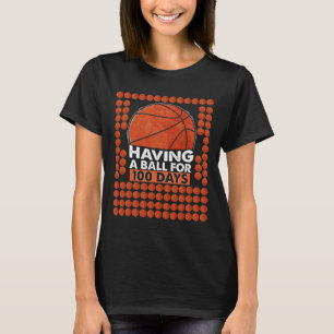 Days Of School Basketball 100th Day Balls For Boys T-Shirt