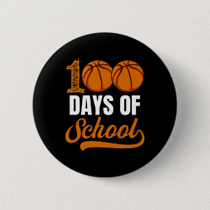 Days Of School Basketball Player Boy Girl 6 Cm Round Badge