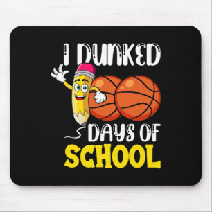 Days Of School Basketball Teacher Student  Mouse Pad