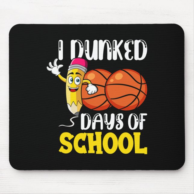 Days Of School Basketball Teacher Student  Mouse Pad (Front)