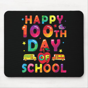 Days Of School Boys Girls Happy 100 Days Of School Mouse Pad