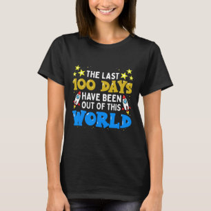 Days Of School Boys Outer Space Astronaut Rocket S T-Shirt