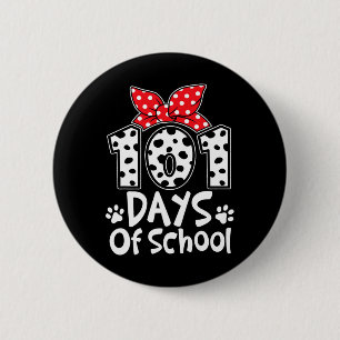 Days Of School Cute Dog Happy 100th Day Students K 6 Cm Round Badge