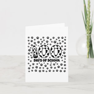 Days Of School Dalmatian 100th Day Of School Dog P Card