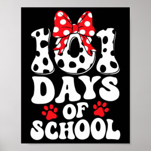 Days Of School Dalmatian Dog 100 Days Smarter Boys Poster