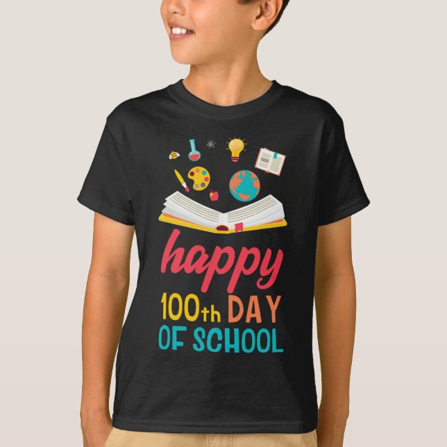 Days Of School For Students Teachers Kids  T-Shirt (Front)