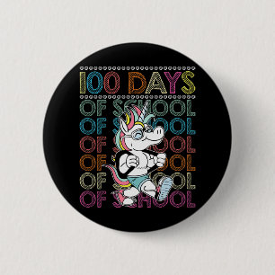Days Of School Happy 100th Day  6 Cm Round Badge