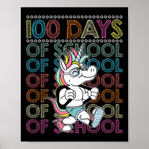 Days Of School Happy 100th Day  Poster