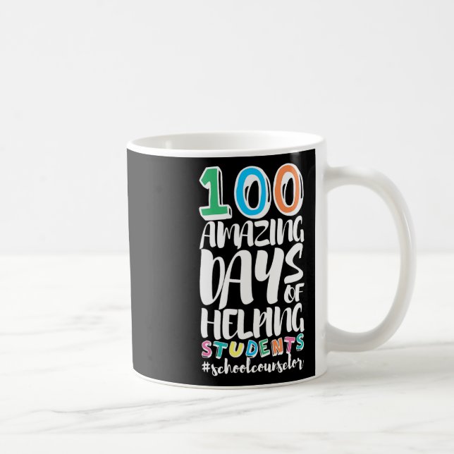 Days Of School Helping Students School Counsellor  Coffee Mug (Right)