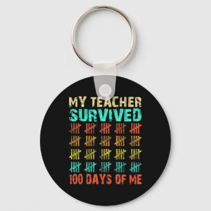 Days Of School Kids 100th Day Of School Costume 3  Key Ring