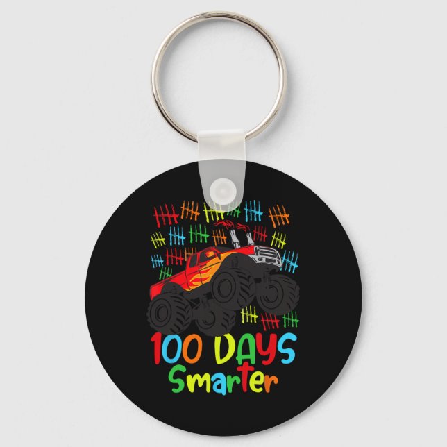 Days Of School Kindergarten Smarter Boys Monster T Key Ring (Front)