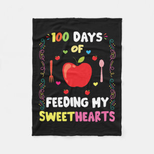 Days Of School Lunch Lady Quote For Lunch Lady Caf Fleece Blanket