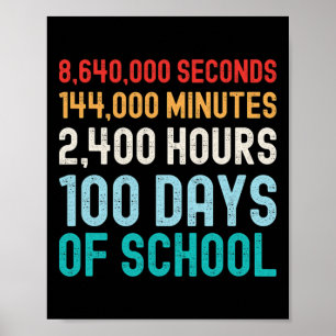 Days Of School Math  Poster