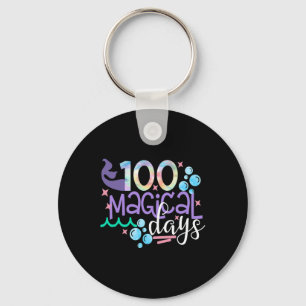 Days Of School Mermaid Girls 100th Day Of School W Key Ring