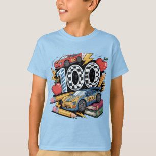 Days of School Race Car Design Kids T-Shirt 