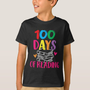 Days Of School Reading English Teacher Books Stack T-Shirt