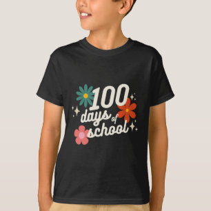 Days Of School Retro Teacher Student Kindergarten T-Shirt