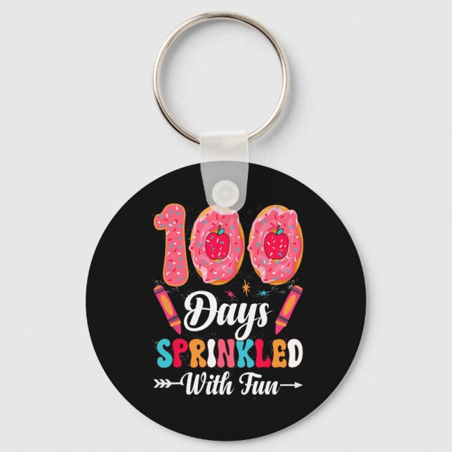 Days Of School Sprinkled With Fun Cute Cupcake Stu Key Ring (Front)