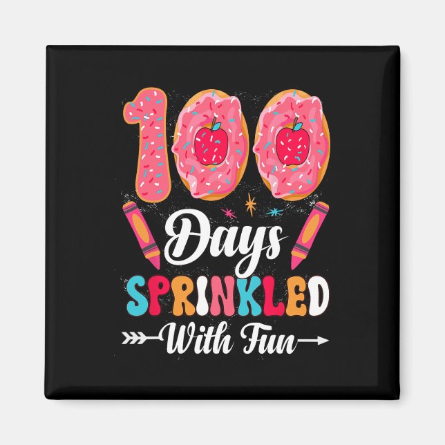 Days Of School Sprinkled With Fun Cute Cupcake Stu Magnet (Front)