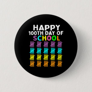 Days Of School Student Teacher Men Women Kids Teen 6 Cm Round Badge