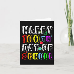 Days Of School Teacher And Student Happy 100 Days  Card