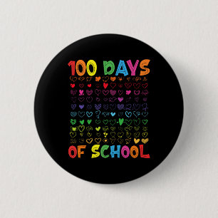 Days Of School Teacher Kids Student Boy Girl 100 H 6 Cm Round Badge