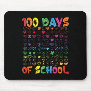 Days Of School Teacher Kids Student Boy Girl 100 H Mouse Pad