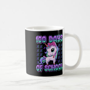Days Of School Unicorn 100 Days Smarter 100th Day Coffee Mug