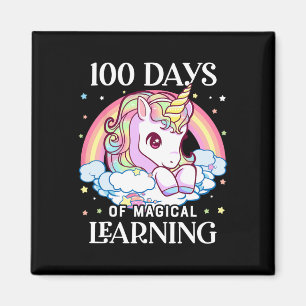 Days Of School Unicorn Girls Teacher 100th Day Of Magnet