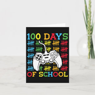 Days Of School Video Games Controller Gaming Kids Card