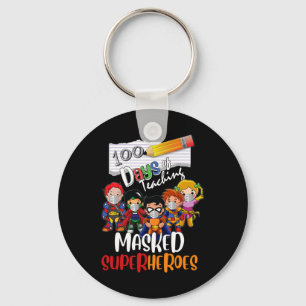 Days Of Teaching Masked Superheroes Teacher Life G Key Ring