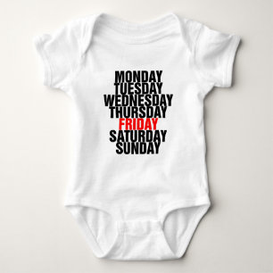 Days of the Week Baby Bodysuit
