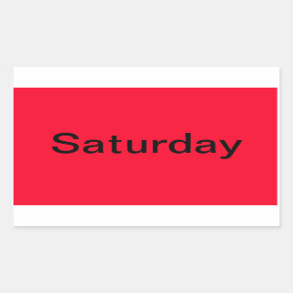 Days of the Week Colour Coded Calendar Visual Tool Rectangular Sticker