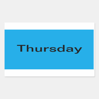 Days of the Week Colour Coded Calendar Visual Tool Rectangular Sticker