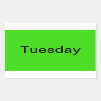 Days of the Week Colour Coded Calendar Visual Tool Rectangular Sticker