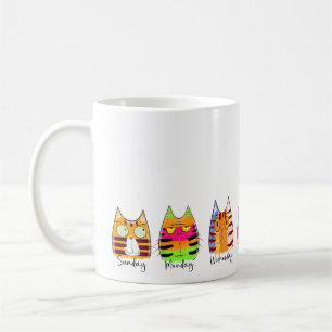 Days of the Week Funny Cat Days Coffee Mug