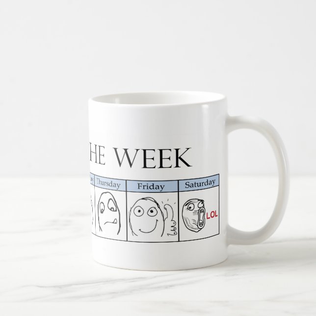 Days of the Week Memes Coffee Mug (Right)