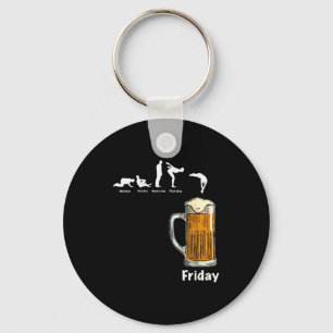 Days Of The Week Monday - Friday Beer Funny Beer L Key Ring