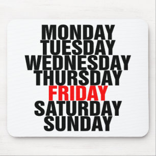 Days of the Week Mouse Pad