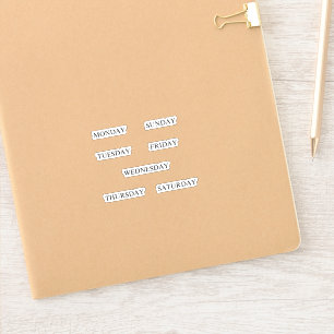 Days of the Week Planner Sticker