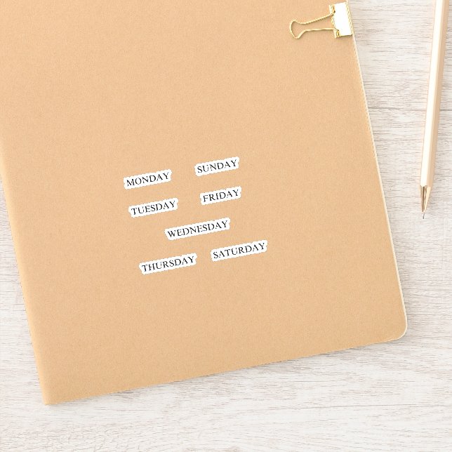 Days of the Week Planner Sticker  (Notebook)