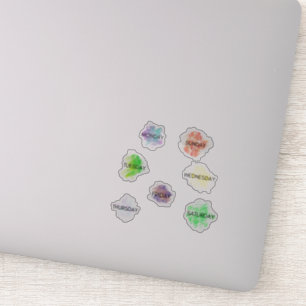 Days of the Week Planner Sticker Watercolor