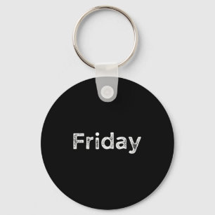 Days Of The Week S Friday Bold Distressed  Key Ring