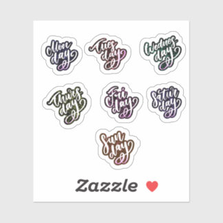 Days of the week stickers